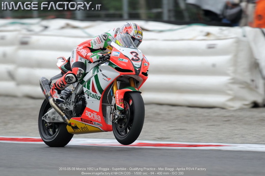 2010-05-08 Monza 1552 La Roggia - Superbike - Qualifyng Practice - Max Biaggi - Aprilia RSV4 Factory